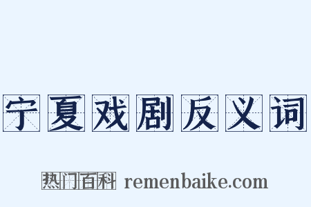 宁夏戏剧反义词是什么意思的图片